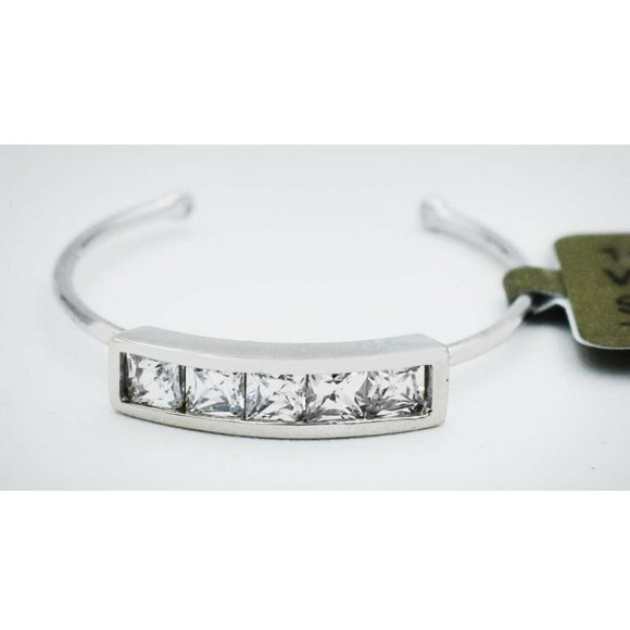 Created White Sapphires Adjustable Toe Ring 14k White Gold